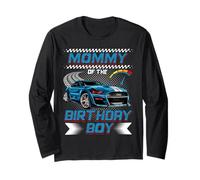 Mommy of The Birthday Boy Race Car Party Family Matching Manche Longue