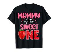 Mommy of The Sweet One Strawberry Fête d'anniversaire de Famille T-Shirt