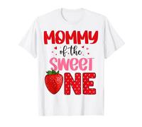 Mommy of The Sweet One Strawberry Fête d'anniversaire de Famille T-Shirt