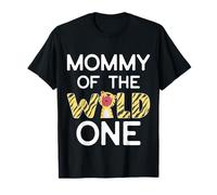 Mommy of The Wild One Zoo Fête d'anniversaire T-Shirt
