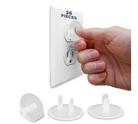 Mommy's Helper Lot de 36 cache-prises à l'épreuve des bébés | Protecteurs de prises sûres et sécurisées pour prises électriques | Couvercles de sécurité pour les enfants | Installation facile |