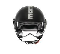MOMODESIGN - FGTR Evo E2206, Casque Moto Jet avec Double Visière pour Homme et Femme Homologué ECE, pour Hommes et Femmes, Matt Black/Silver, XL