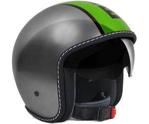 Momo Design Blade Alu/Grün Jethelm, gris-vert, taille 2XS pour homme