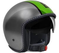 Momo Design Blade Alu/Grün Jethelm, Gris/vert, Taille XXS (54)