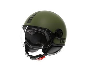 Momo Design FGTR Classic E2206 Casco Jet Bianco Lucido/Nero - Mono Omologato ECE 22.06