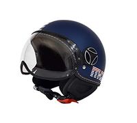 MOMO Design Fgtr Classic Edition Limitee Casque Moto Homme, Bleu, XL