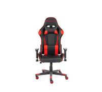 Momo Design MD-GC005A-KR Siège pour jeu vidéo Fauteuil de gaming Siège rembourré Noir, Rouge
