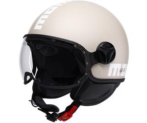 MOMO FGTR Classic Candy Casque jet, Blanc mat, Taille XL (61)