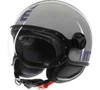 MOMO FGTR Classic Flip Casque jet, gris-bleu, taille XL pour homme