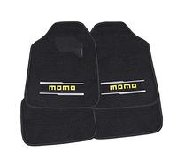 MOMO SET COMPLET 4 PIÈCES TAPIS DE VOITURE UNIVERSEL NOIR ET GRIS