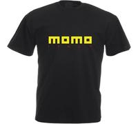 Momo Wheel T-Shirt Various Motor Racing Car Enthusiast Black L