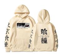 Momobuyi Tokyo Ghoul Sweat à Capuche Kaneki Ken Cosplay Costume Anime Sweat-Shirts à Manches Longues imprimés en 3D avec Poche Kangourou
