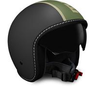 MOMODESIGN Blade Jet casque noir mat / militaire vert, Noir mat/vert, Taille XXS (54)