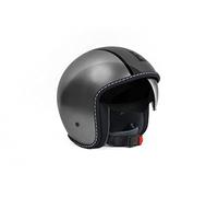 MOMODESIGN Casque Jet Momo Design Blade, Gris Métal Anthracite Logo Noir, Taille L