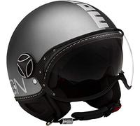 MOMODESIGN, Casque Jet Moto FGTR Evo Joker, Noir Gris, L