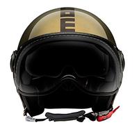 MOMODESIGN, Casque Jet Moto FGTR Limited Edition Gold Noir, S
