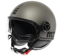 Momodesign Casque Momo EVO E2206 Jet Mono Titane Gel Noir Double Visière