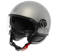 Momodesign Casque Momo Jet E2206 Evo Hip Gris Mat Texture Grise Céruléen