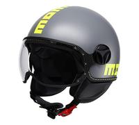 Momodesign-FGTR Classic E2206 | Casque de Moto jet Unisexe pour la Ville, avec Visière, Doublure Amovible et Lavable DrySpeed