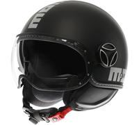 Casque Jet Momo Design Fgtr Classic Stripes E2206 Noir Fuchsia Brillant Taille S