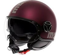 Momodesign FGTR Evo Mono, casque à réaction S Mat Rouge Foncé/Argent Mat Rouge Foncé/Argent