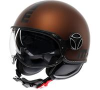 Momodesign FGTR Evo Mono, casque à réaction XS Mat Marron Foncé/Noir Mat Marron Foncé/Noir