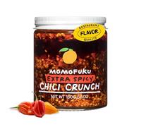 Momofuku Extra Spicy Chili Crunch par David Chang, (150 g) Huile à l'ail croquant et aux échalotes, croustillant pour la cuisson comme sauce ou garniture
