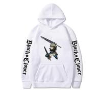 momogut Japanese Black Asta Clover Anime Sweat à Capuche Asta Manga Hoodies Harajuku Long Sleatshirt Hip Hop Homme Vêtements Outerwear Manteau