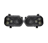 MOMOHCHGBT Ensemble De Phare Phares LED Pour Polaris RZR S Side X Sides 2012-2013 2 Pièces Feux De Croisement Et De Route 12-24V Phares Avant(2 PCS black)