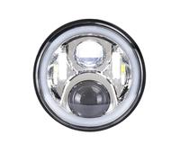 MOMOHCHGBT Ensemble De Phare Pour CB400 CB500 CB1300 Hornet 250 600 900 VTEC VTR250 17Cm Phare LED H4 Blanc Angel Eyes 7 Pouces Moto Phares Avant(Silver)