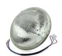 MOMOHCHGBT Ensemble De Phare Pour Dyna Pour Sportster 11,4Cm 14,6 17,8 Ampoule 12V Haute Et Basse Tension Phare Halogène Rond Scellé En Verre Phares Avant(7 inch Clear)