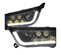 MOMOHCHGBT Ensemble De Phare Pour Polaris General 1000 2016-2017 - USA Angel Eye Kit De Phares Halo À LED Noirs Phares Avant