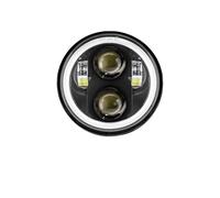 MOMOHCHGBT Ensemble De Phare Pour Sportster 1200 883 Pour Street 750 5-3/4" 5,75 Pouces Phare Rond À LED Angel Eyes Phares Avant(40w Black Halo)