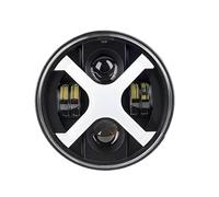 MOMOHCHGBT Ensemble De Phare Pour Wrangler JK JKU Phare De Moto Blanc/ambre DRL 7 Pouces Rond À LED Motos Phares Avant(1pc)