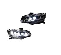 MOMOHCHGBT Feux Antibrouillard Pour Civic X 10e 2016-2021 Phare Avant À LED Modifié Mise À Niveau Automatique 5 Lentilles De Projecteur Clignotant Phares LED(For LED)