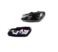 MOMOHCHGBT Feux Antibrouillard Pour VW Pour Golf MK6 2009-2012 Phares Avant Mise À Niveau, Double U Style LED Accessoires Pour Lentilles De Projecteur Pour Phares LED