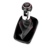 MOMOHCHGBT Pommeau Vitesse Pour VW Pour Le Golf Pour Bora Pour Jetta Pour GTI Pour MK4 Interior Accessories Car 5/6 Speed 12mm Gear Shif Shift Knob Lever Shifter Gaiter Boot(12MM 5 Speed)