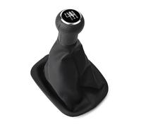 MOMOHCHGBT Pommeau Vitesse Pour VW Pour Passat Pour B5 1998-2004 5/6 Speed Car Wooden Gear Shift Lever Lever Shifter Gaiter Boot Cover Noir Cuir Black Cuir(6 Speed Black)