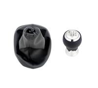 MOMOHCHGBT Pour TOYOTA Pour YARIS II 2 MK2 2005-2011 Voiture-style 5 6 Vitesses Levier De Vitesse Pommeau Niveau Botte En Cuir Changer Pommeau Vitesse(Boot 6S Sliver Type1)