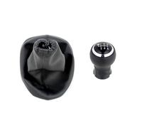 MOMOHCHGBT Pour TOYOTA Pour YARIS II 2 MK2 2005-2011 Voiture-style 5 6 Vitesses Levier De Vitesse Pommeau Niveau Botte En Cuir Changer Pommeau Vitesse(Boot 6S Black Type1)