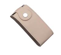 MOMOHCHGBT Support Lunettes Voiture Sac De Rangement en Cuir pour Pare-Soleil Voiture Pochette À Points Support Lunettes Automobiles Porte-Carte Style Étui(Beige)