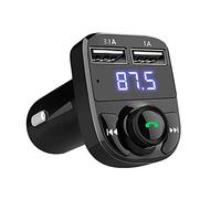 Momola_Home Transmetteur FM Bluetooth Voiture,Bluetooth Lecteur MP3 Adaptateur Radio sans Fil,Bluetooth pour Voiture avec Dual USB Ports,Kit Main Libre Fil Support Carte TF/Clé USB, (GJFER)
