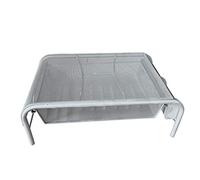 Momolaa Support de Moniteur PC,Support de Support Écran Ordinateur en Métal avec tiroir de Documents et Support de Stockage,pour moniteurs, écrans TV, PC, écrans d’Ordinateurs (Argent)