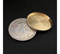 MOMOMAGE Coquille étendue Marche Liberty Demi Dollar (tête) Tours de magie Gros plan Pièce de monnaie Magique Apparaître/Vanish Magic Illusions Gimmick Props