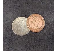 MOMOMAGE Digital Dissolve (Walking Liberty Half Dollar) Tours de magie Visuellement Coin Change Magic Magician Close Up Illusions Gimmick Props