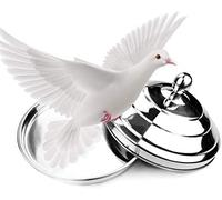 MOMOMAGE Dove Pan of Collector - Silver Double couche / Load Magic Tricks Stage Illusions Accessoires Gimmick Apparaissant Magic
