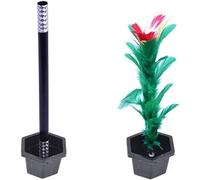 MOMOMAGE Fleur apparente dans un pot de baguette/bâton aux tours de magie des fleurs, gros plan scène, comédie de rue, mentalisme magique