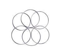 MOMOMAGE Lot d'anneaux de liaison chinois (diamètre 30 cm) Tours de magie pour magiciens Anneaux en métal argenté Accessoires magiques