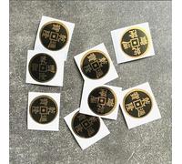MOMOMAGE Lot de 8 autocollants pour pièces STC 2.0 Super Triple Coin Stickers Magic Accessories Morgan Dollar Taille Coin Magic Tricks Gimmick Prop
