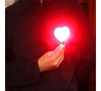 MOMOMAGE Lumière en forme de cœur (couleur rouge) - Illusion de scène en gros plan - Jolie comédie - Lumière apparaissant ou disparaissant